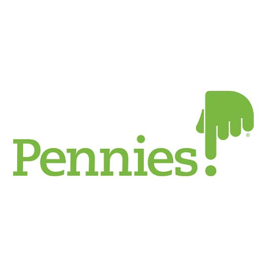 Pennies, the fintech charity logo